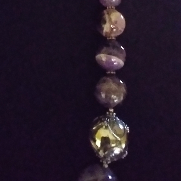❤️🎁 925 S/S Chevron Amethyst Graduated 28" Necklace Genuine & Beautiful! 😯 - Picture 5 of 15